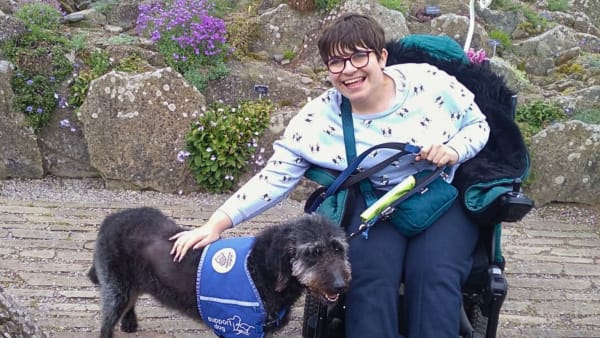 Author Natalie and Support Dog Cleo set for TV date
