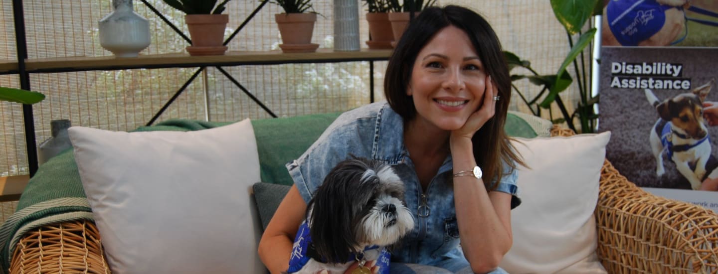 Lhasa-loving Lucrezia picks up the lead as new patron for charity Support Dogs.